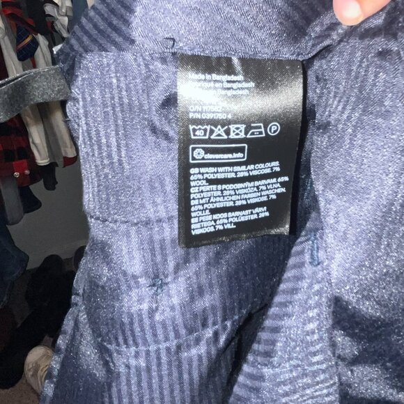 H&M Men's Navy Blue Dress Pants Size 33 Regular Length 42 - Picture 8 of 8